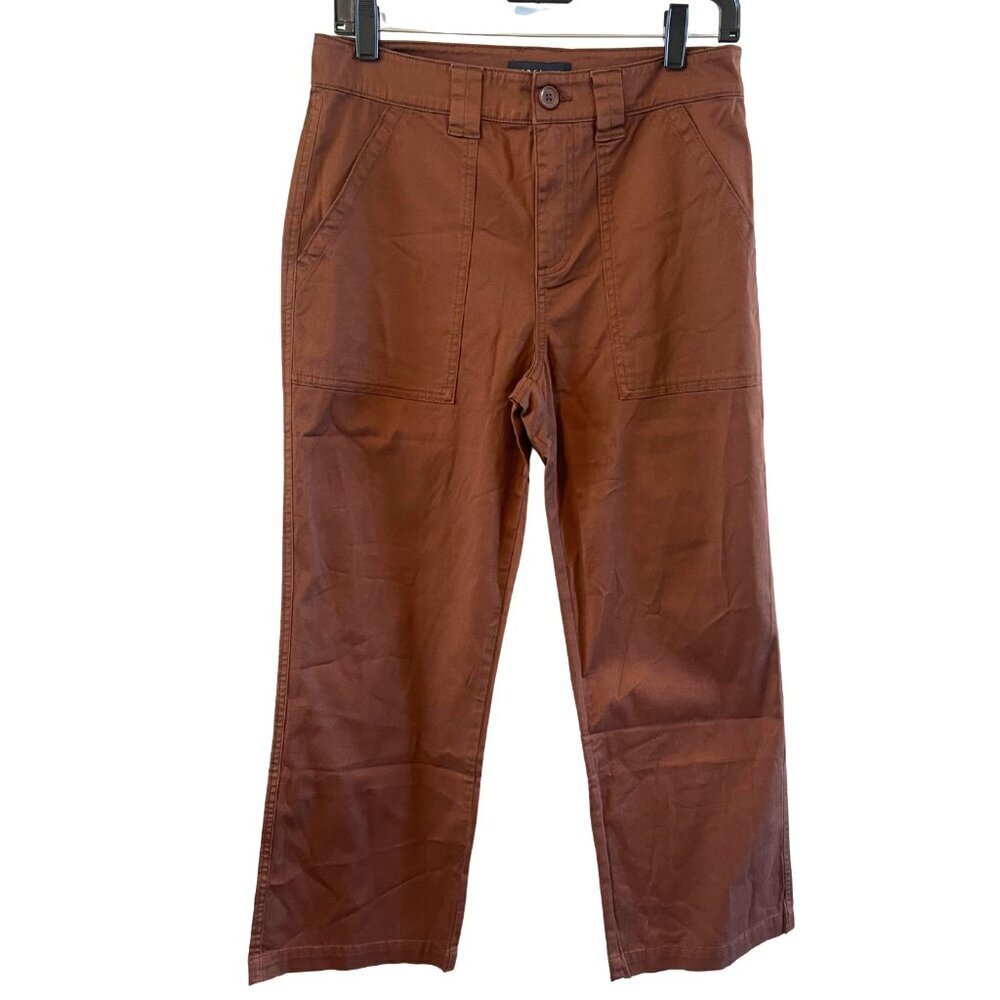 Sanctuary Women's Vacation Cropped Fit Pants Brown 27 Cotton large pockets NOWT